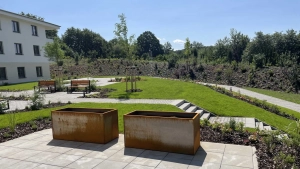 Seniorenwohnen Uhrturm Terrasse